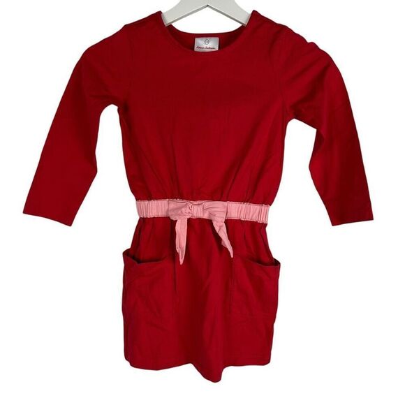 Hanna Andersson Red Pink Dress with Pockets 110 / 5 - Picture 2 of 6